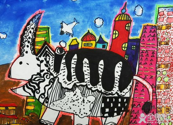 城市入侵者——《少儿画苑》第27届国际少儿书画大赛精品