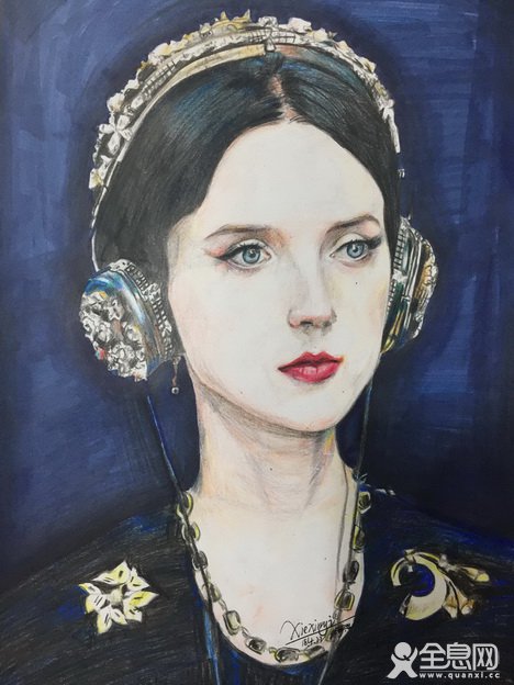 贵妇的凝视——《少儿画苑》第27届国际少儿书画大赛精品