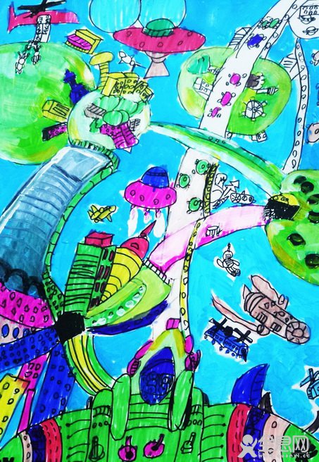 未来世界——《少儿画苑》第27届国际少儿书画大赛精品