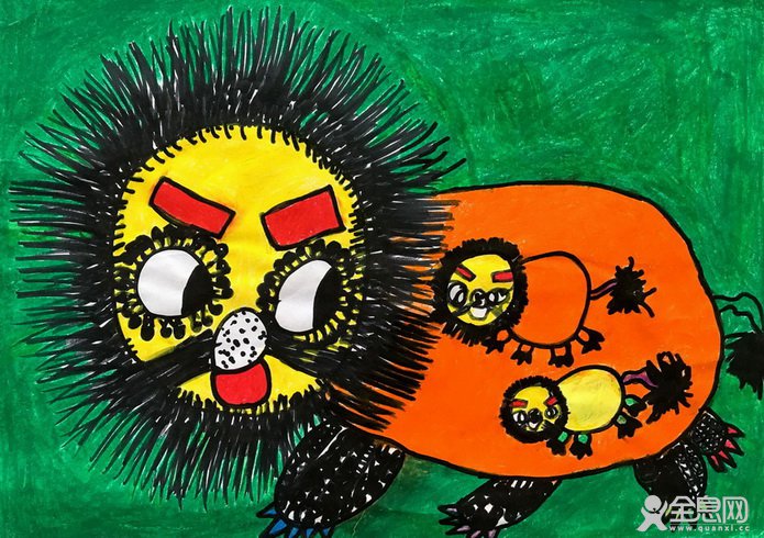  狮子的一家——《少儿画苑》第27届国少儿大赛精品