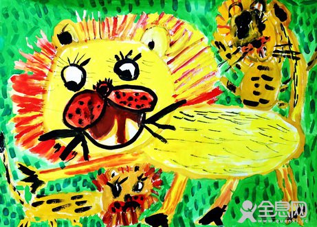顽皮的狮子——《少儿画苑》第27届国际少儿书画大赛精品