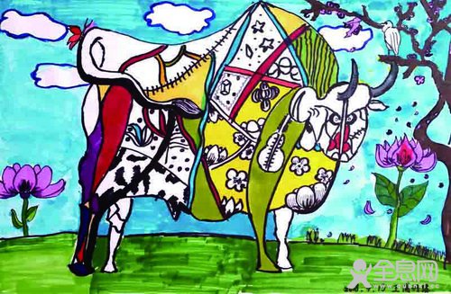 毕加索牛的变形——《少儿画苑》第28届少儿书画大赛精品
