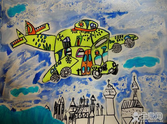 空中汽车——《少儿画苑》第29届国际少儿书画大赛精品