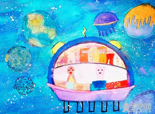 粉红星球——《少儿画苑》第29届国际少儿书画大赛精品