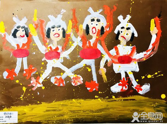 安塞腰鼓——《少儿画苑》第29届国际少儿书画大赛精品
