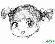 漫画技法_漫画人物五官画法_小孩五官