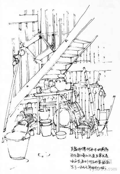 线描技法_线描中线的运用_局部与整体