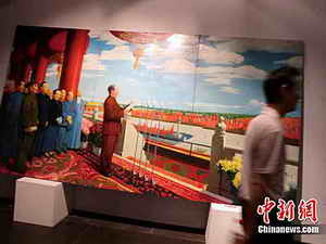 徐州美术书法作品大展红色书画受欢迎（组图）
