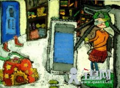科幻画《智能大脑检测补课仪》