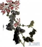 菊花上插式构图