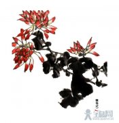 菊花横倚式构图