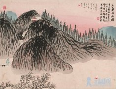 中国画山石之线皴法_披麻皴
