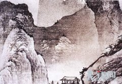 中国画山石之面皴法_拖泥带水皴