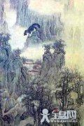 中国画山石之点皴法_豆瓣皴