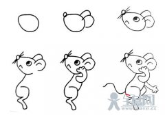 简笔画老鼠的分解