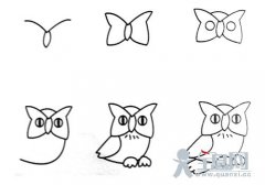 简笔画猫头鹰步骤分解