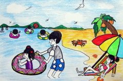幼儿园大班美术活动：炎热的夏天