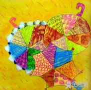幼儿园夏天手工教案：小雨伞