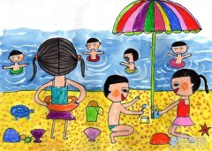 小学美术教案：快乐的夏天
