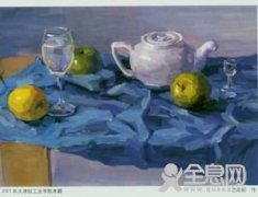 水粉玻璃器皿的画法