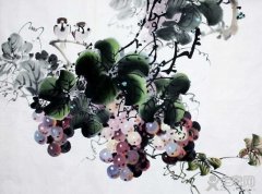 葡萄画法_葡萄枝叶的画法（10）