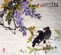国画画八哥技法