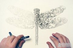 插画艺术家 Alex Konahin 的超精致的线条艺术