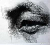 人物素描如何画好眼睛范画步骤