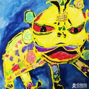 舞狮子——《少儿画苑》第26届国际少儿书画大赛精品