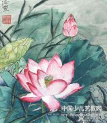 荷花-《少儿画苑》第27届国际少儿书画大赛
