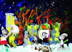 打雪仗——《少儿画苑》第28届少儿书画大赛精品