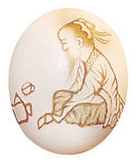 蛋雕艺术欣赏——人物
