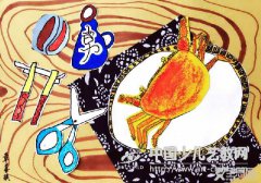 又到一年吃蟹季-《少儿画苑》第26届国际少儿书画大赛