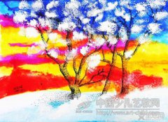 雾凇-《少儿画苑》第27届国际少儿书画大赛